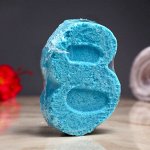 Шипучая бомбочка &quot;С 8 марта&quot; с ароматом шоколада, голубая