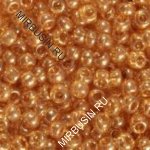 Бисер 48018 Чешский Preciosa 10/0, Прозрачный блестящий TS, Светло-коричневый, Круглый, (УТ100015244)