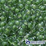 Бисер Preciosa 10/0 цв. 38657, Фасовка 5г, Прозрачный Окраска из Середины CTC, Зеленый, Круглый, (УТ0011993)