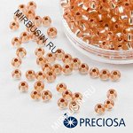 Бисер 08288 Чешский Preciosa 6/0, Кристалл Прозрачный CTCLS, Оранжевый, Круглый, (УТ100015873)