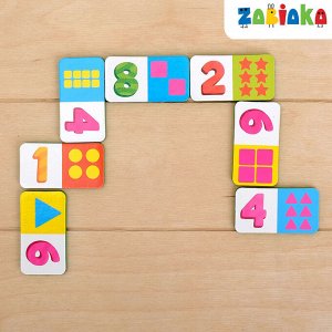 IQ-ZABIAKA Домино детское «Учим цифры», материал EVA, по методике Монтессори