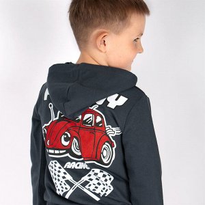 Кофта Shishco Funny Cars темно-серая для мальчика