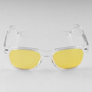 Очки солнцезащитные "OneSun", uv 400, дужка 14.5 см, ширина 14.5 см, 4.5 х 5 х 5 см, жёлтые