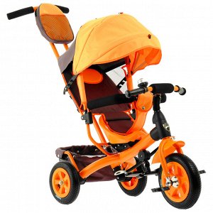 Велосипед трёхколёсный «Лучик Vivat 1», надувные колёса 10"/8", цвет оранжевый