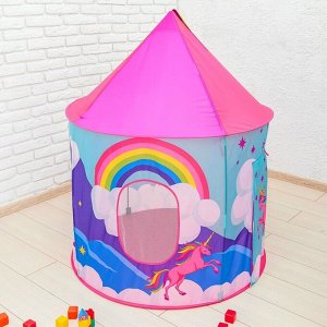 Палатка детская игровая "Единорог и радуга" 104*104*134 см
