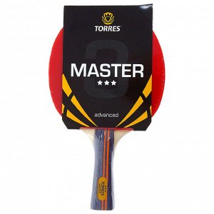 Ракетка для настольного тенниса Torres Master, 3 звезды, для тренировок, накладка 2,0 мм