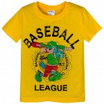 Футболка Shishco Baseball желтая для мальчика