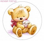 Вафельная картинка на торт Детский праздник №5 (d-14.5см)