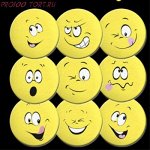 Сахарные фигурки Смайлики (d30мм) 5шт/уп