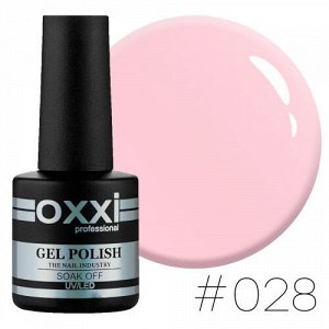 Гель лак Oxxi № 028(светлый сиренево-розовый, эмаль)