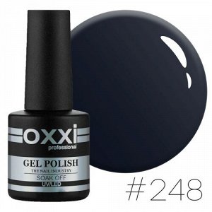 Гель лак Oxxi № 248(темный графитовый, эмаль)