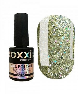 Гель лак Oxxi  STAR GEL №002(светлый золотистый, с блестками)