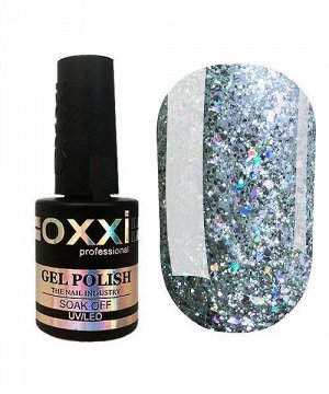 Гель лак Oxxi  STAR GEL №003(серебристый, с блестками и слюдой)