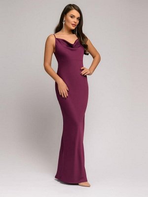 1001 Dress Платье ягодного цвета длины макси на бретелях