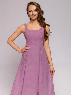 Платье лиловое длины макси без рукавов