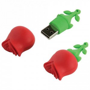 Флэш-диск сувенирный 16 GB, SMARTBUY Wild "Роза", USB 2.0, SB16GBRose