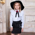 Блузка Соль&amp;Перец длинный рукав с брошью
