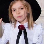 Блузка Соль&amp;Перец длинный рукав с брошью