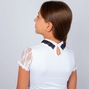 Блузка Benini белого цвета короткий рукав для девочки Цвет: белый