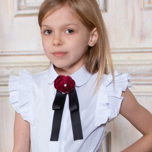 Блузка Соль&Перец короткий рукав с брошью арт. SP3543