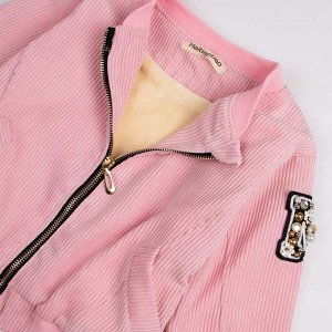 Куртка Haitiaobao Velveteen розового цвета для девочки