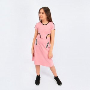 Платье Соль&amp;Перец с коротким рукавом/Цвет: пудровый