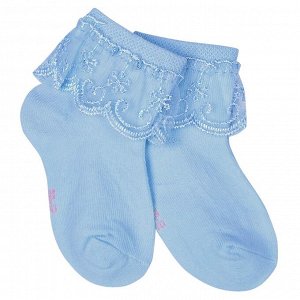 Носки Роза Голубая Рюшка для малышки/Цвет: голубой