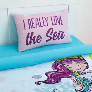 Постельное бельё 1.5 сп Really mermaid 143*215 см, 150*214 см, 50*70 см -1 шт,100% хл, бязь