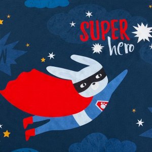 Постельное бельё 1.5 сп Super hero 143*215 см, 150*214 см, 50*70 см -1 шт,100% хл, бязь