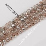 Бусины Стеклянные Волочильные, Круглые, Цвет: Коричневый Y16, Размер: 4мм, Отверстие 1мм, около 200шт/нить, (УТ0031178)
