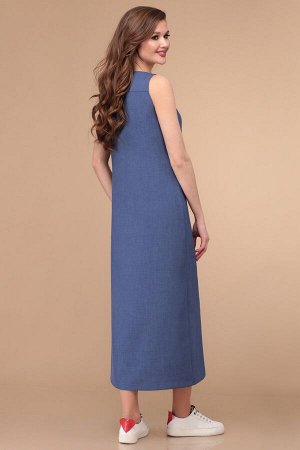 Платье Linia-L Б-1795 оттенки синего