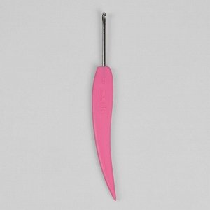 Крючок для вязания, d = 3 мм, 14 см, цвет розовый