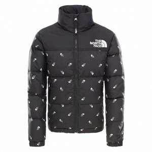 Куртка The North Face Y RETRO NUPTSE JKT BLACK LOGO PRT
