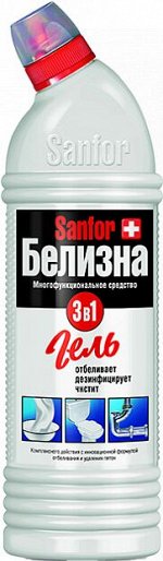 SANFOR Белизна Гель 3в1 с хлором 500 мл.