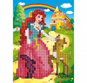 Рыжий кот. Алмаз. мозаика ASE004 10х15 см, без подр. ,с мольб.15 цв. "Принцесса с олененком"