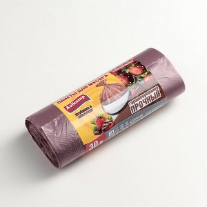 Пакеты для мусора ароматизированные «Клубника в шоколаде», ПНД, 30 л, 20 шт, цвет коричневый