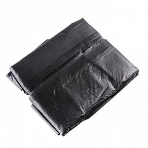 Мешки для мусора «Крепакоф», 20 л, с ручками, ПНД, 9 мкм, 41x54 см, 30 шт, цвет чёрный
