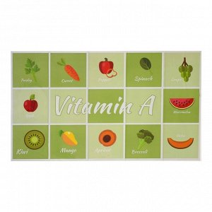 Наклейка на кафельную плитку "Витамины" 45х75 см 4764248