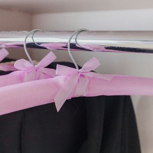 СИМА-ЛЕНД Вешалка-плечики для одежды мягкая «Атлас», размер 46-48, цвет сиреневый