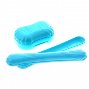 Альтернатива Набор «Дорожный», 2 предмета: мыльница, футляр для зубной щетки, цвета МИКС