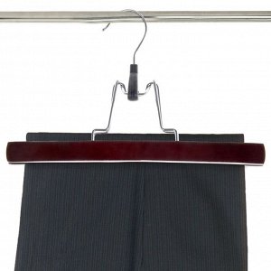 Вешалка для брюк и юбок, 25?17 см, цвет вишневый