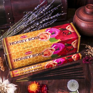 Благовония "HEM" 8 палочек угольные rose honey