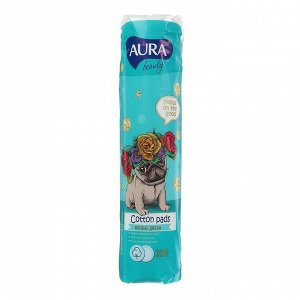 Ватные диски Aura из 100% хлопка, 100 шт.