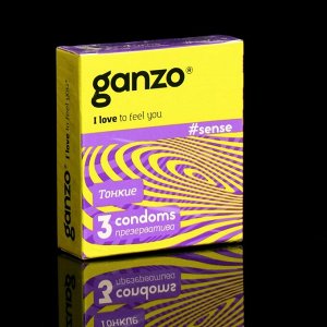 Презервативы «Ganzo» Sense, тонкие, 3 шт