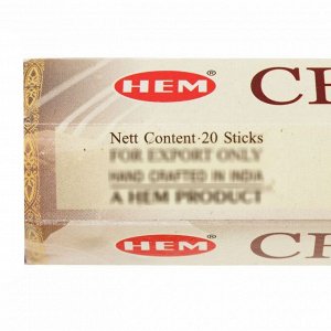 Благовония "HEM" 20 палочек угольные chocolate