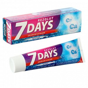 Зубная паста 7 days Rezolut Двойной кальций без фтора 100 мл