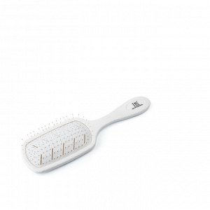 Щетка массажная для волос TNL Bio прямоугольная, 68х228 мм, белая