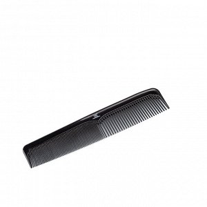 Расчёска для стрижек TNL комбинированная, зауженная, 225 мм, черная