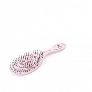 Щетка массажная для волос TNL Bio овальная, 70х225 мм, розовая