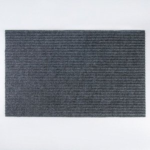 Коврик придверный влаговпитывающий, ребристый, «Стандарт», 56?86 см, цвет серый